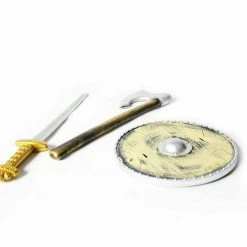 JD Party Sword, Axe & Shield Accessory Set Kids Toy Knight Guard Costume Pretend Play