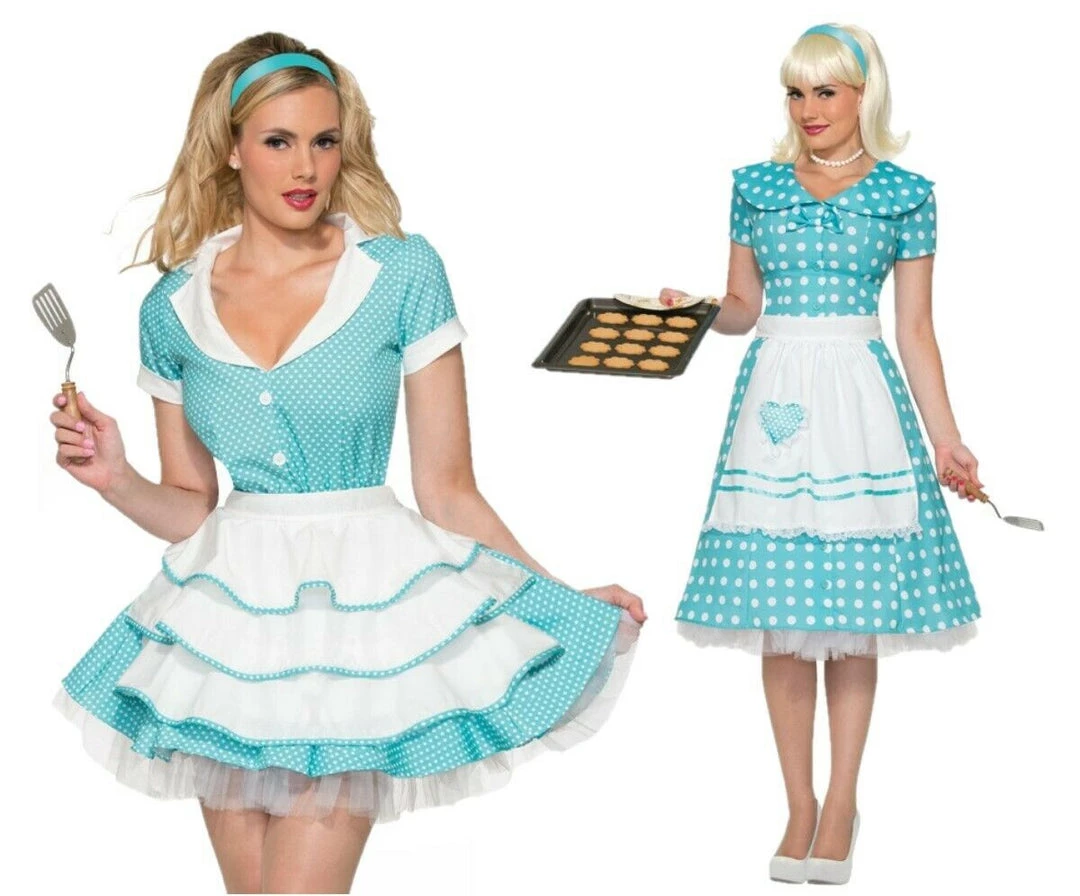 Tomfoolery Costumes 50s Sexy Housewife Size Medium Dress And Apron Ladies Costume 1 Tomfoolery Costumes 50s Sexy Housewife Size Medium Dress And Apron Ladies Costume