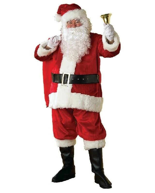 Rubie's Christmas Santa Claus Crimson Plush Suit Regency Classic Mens Costume Christmas Adult Costumes 3 Rubie's Christmas Santa Claus Crimson Plush Suit Regency Classic Mens Costume Christmas Adult Costumes