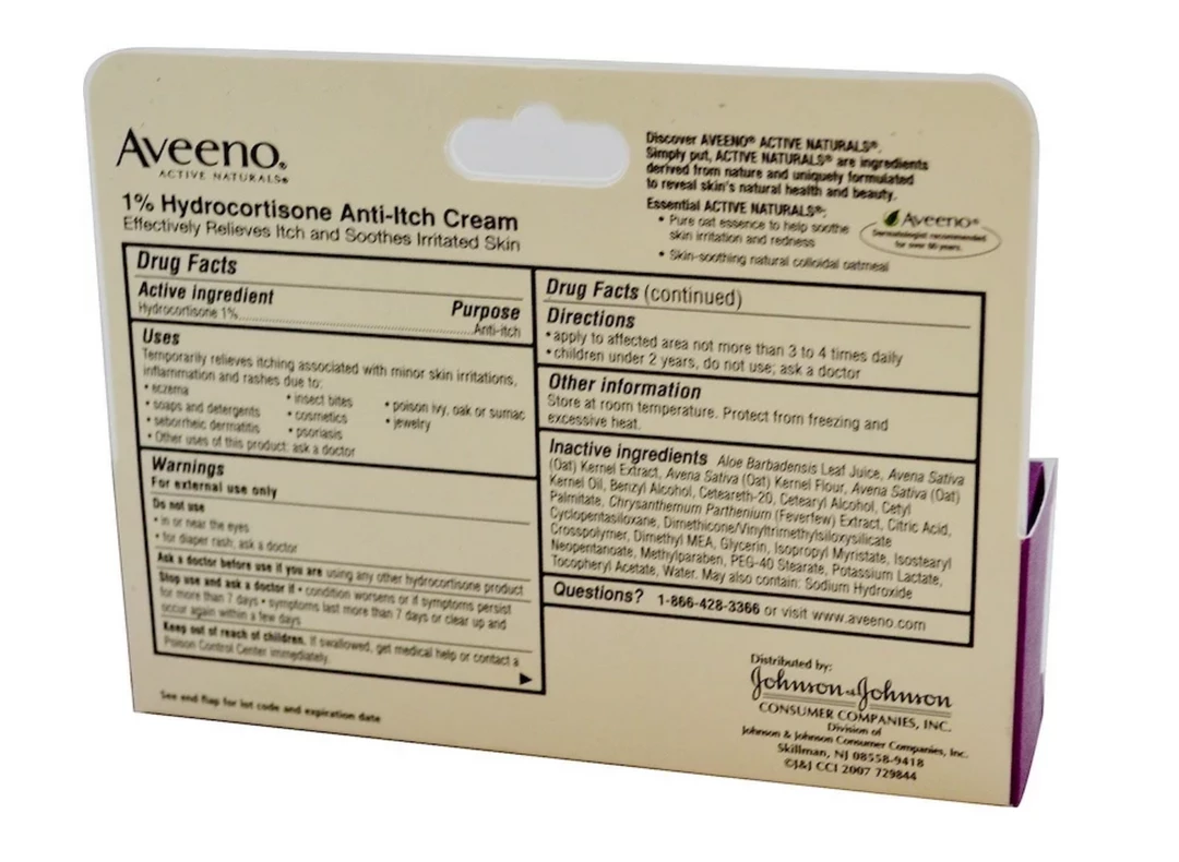 IHerb Aveeno Active Naturals 1% Hydrocortisone Anti-Itch Cream 28g Health & Beauty 2 IHerb Aveeno Active Naturals 1% Hydrocortisone Anti-Itch Cream 28g Health & Beauty