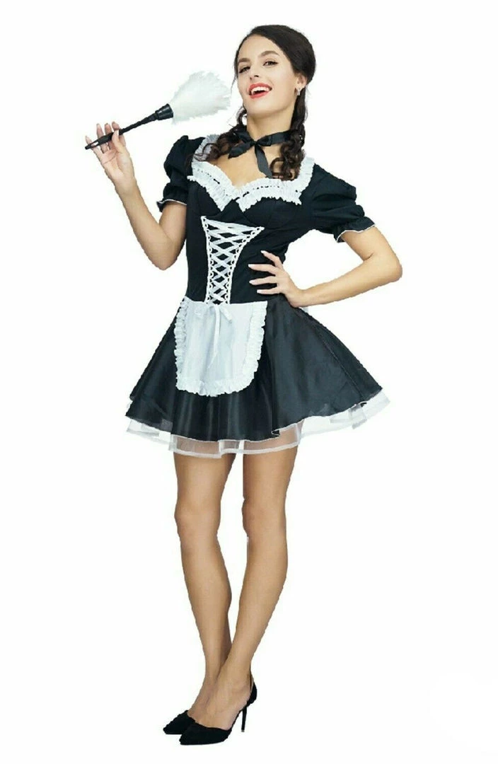Unbranded Deluxe French Maid Playboy Sexy Dress Up Halloween Hens Night Ladies Costume Halloween Costumes 1 Unbranded Deluxe French Maid Playboy Sexy Dress Up Halloween Hens Night Ladies Costume Halloween Costumes