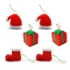 JD Party 6pc Christmas Tree Light Up Decoration Kit Santa Hat Boot Gift Ornament Christmas Decorations