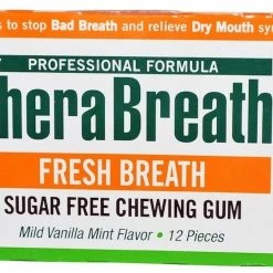 IHerb Health & Beauty Therabreath Fresh Breath Chewing Gum Xylitol Eliminates Bad Breath Halitosis