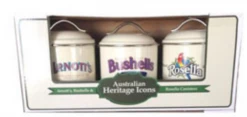 Home & Garden Set Of Three Australian Heritage Icons Canisters Arnotts Bushells Rosella CREAM