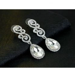 AliExpress Ethnic Vintage Long Fashion African Crystal Rhinestone Statement Drop Earrings