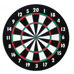 ABT Home & Garden Formula Sports 38cm Dartboard With 6 Darts Family Game Double Sided 2 Games