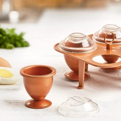 CATCH Copper Chef Non Stick 4 XL Copper Boiled Poached Egg Makers Omelete Home & Garden
