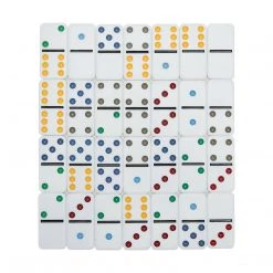 Kmart DOMINOES DOUBLE SIX Coloured Dots Family Fun Games
