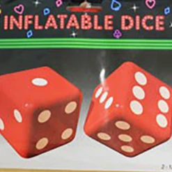 Balloon Agencies Home & Garden 2Pcs 30cm Jumbo Large Inflatable Dice Dot Diagonal Giant Blow Up Toy Party Air