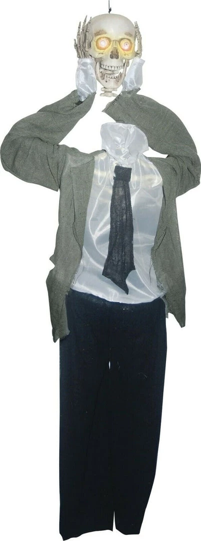 Unbranded Halloween Props/Decoration 153cm Animated Detached Head Skeleton Halloween Decoration Prop 1 Unbranded Halloween Props/Decoration 153cm Animated Detached Head Skeleton Halloween Decoration Prop