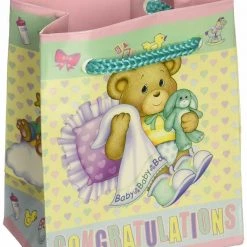 Beistle Baby Shower Cuddle Time Teddy Bears Mini Lolly Treat Gift Bags Pack Of 4