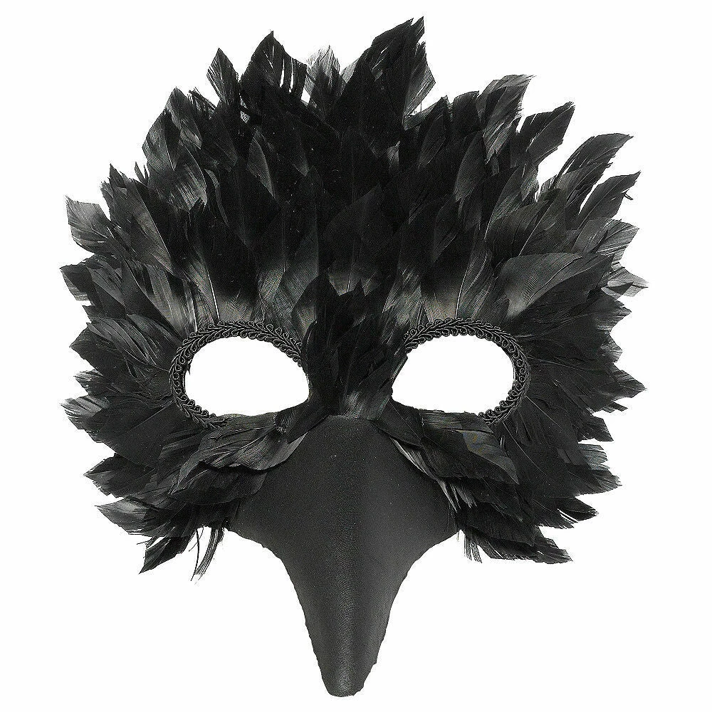 Balloon Agencies Black Crow Feather Mask Costume Accessory 2 Balloon Agencies Black Crow Feather Mask Costume Accessory