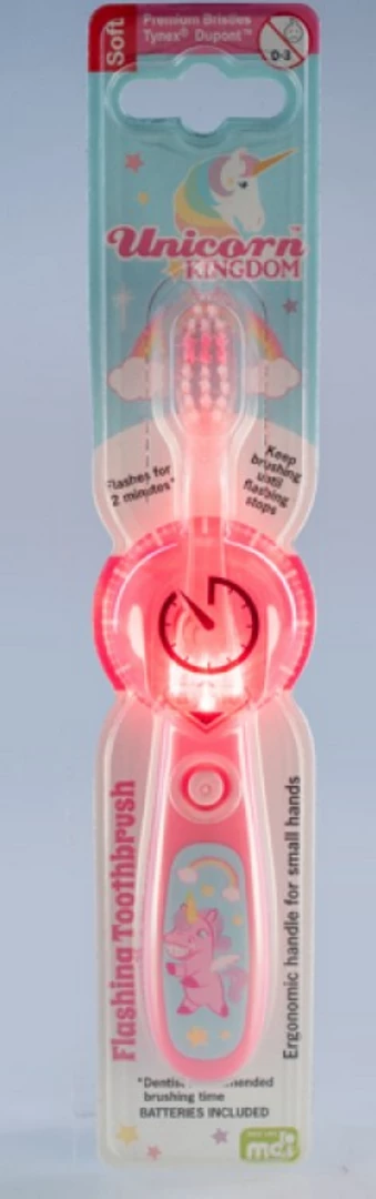 MDI Australia Pink Unicorn Light Up Toothbrush Kids For Ages 3+ Flashes For 2 Minutes Teeth 2 MDI Australia Pink Unicorn Light Up Toothbrush Kids For Ages 3+ Flashes For 2 Minutes Teeth