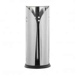 Kmart 3pce StealSilver Bathroom Accessories Set Rubbish Bin Toilet Brush & Roll Holder