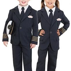 Rubies Deerfield Costumes Qantas Cabin Crew Uniform Boy Girls Flight Attendant Qantas Pilot Captain Costum