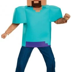 Morris Costumes Boys Steve Classic Deluxe Prestige Kids Costume Minecraft