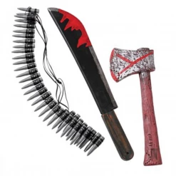 Sweidas 3pc Zombie Hunting Kit Halloween Costume Decorations Prop Halloween Costumes