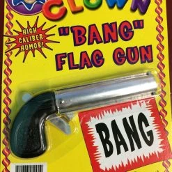 Morris Costumes Costume Accessories Clown Gun With Bang Flag Circus Joke Gag Prank Costume Accessory 13cm Or 26cm