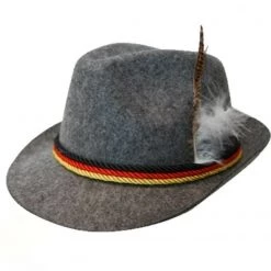 Sweidas German Hat With Feather Lederhosen Oktoberfest Hat Mens Costume Accessory