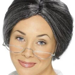 Unbranded Granny Grandma Old Lady Grey Bun Ladies Wig Wigs