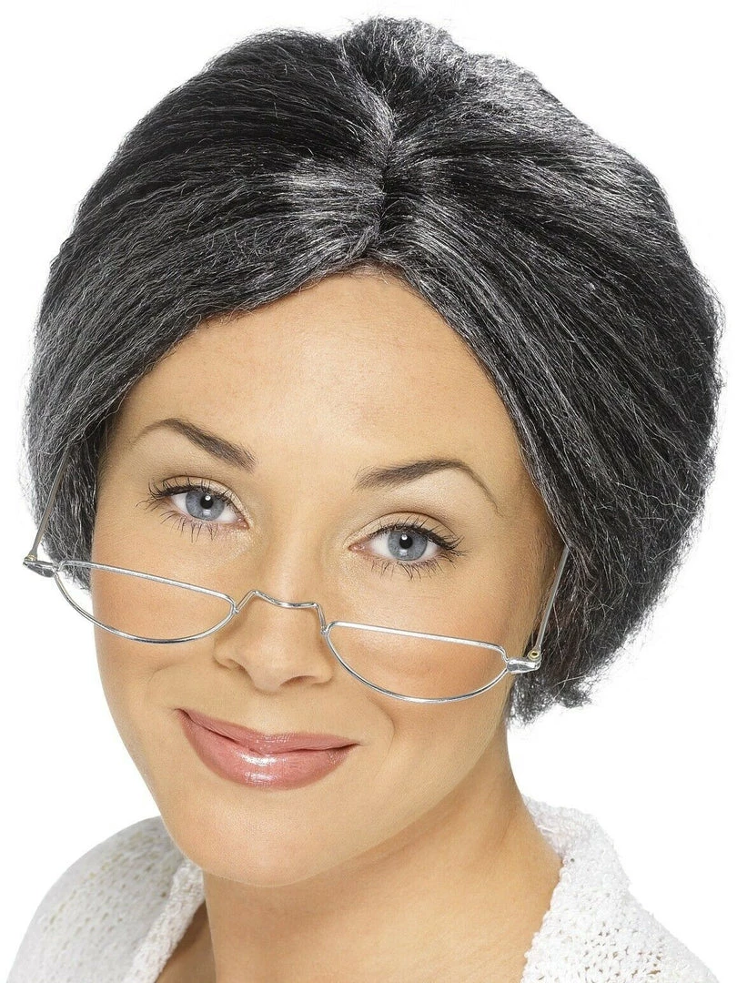 Unbranded Granny Grandma Old Lady Grey Bun Ladies Wig Wigs 2 Unbranded Granny Grandma Old Lady Grey Bun Ladies Wig Wigs