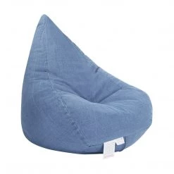 Kmart Teardrop Bean Bag Beanbag Skin Lounge Chair Denim Blue Cotton 200L Capacity Home & Garden