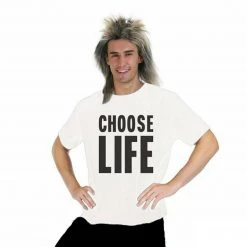 JD Adult Mens I Love The 80s Printed T-Shirt 1980s Party Top Neon Dress Up Costumes