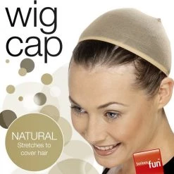 Smiffys Beige Nude Skin Tone Wig Cap Hair Cover Stocking Costume Wigs