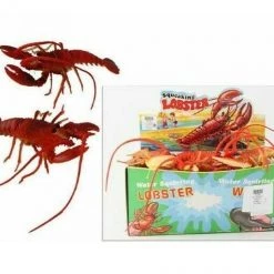 MAL Costume Accessories 2x Aquarium Plastic Fish Tank Artificial Lobster Ornament PVC Squeaky Lobster
