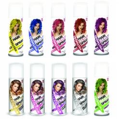 Carnival Health & Beauty Rebellious Coloured Hair Spray Paint Colour Washable Removable