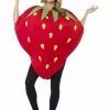 Smiffys CA298 Strawberry Costume Ladies Mens Unisex Novelty Fruit Fancy Red Farm Outfit Costumes