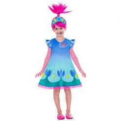 Balloonagencies Trolls 2 Poppy Costume & Wig 6-8 Years Girls Costume Costumes