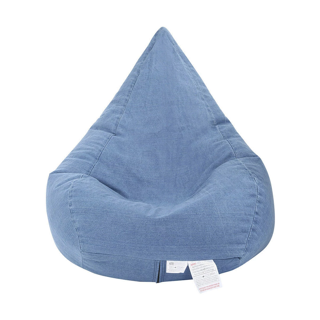 Kmart Teardrop Bean Bag Beanbag Skin Lounge Chair Denim Blue Cotton 200L Capacity Home & Garden 2 Kmart Teardrop Bean Bag Beanbag Skin Lounge Chair Denim Blue Cotton 200L Capacity Home & Garden