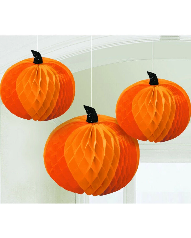 Balloon Agencies Jack O Lantern Pumpkin Honeycomb Centrepieces Pack Of 3 Halloween Decoration Halloween Props/Decoration 1 Balloon Agencies Jack O Lantern Pumpkin Honeycomb Centrepieces Pack Of 3 Halloween Decoration Halloween Props/Decoration