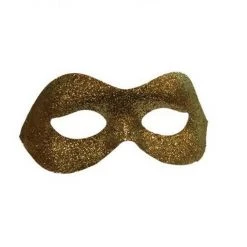 Sweidas Gold Glitter Fitted Mens Masquerade Eye Mask