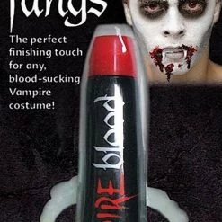 Sweidas Blood N Fangs Vampire Dracula Horror Fake Blood & Fang Teeth Costume Set Costume Accessories