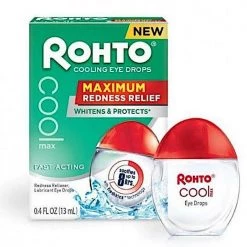 Rohto Cooling Lubricant Fast Acting Eye Drops Redness Relief Maximum Strength Health & Beauty