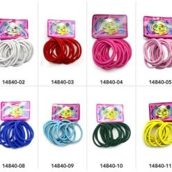 JD 12pk Elastic Band Hair Ties Ponytail School Girls Hair Accessory