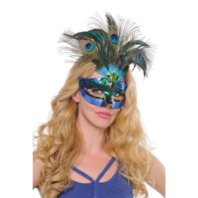 Balloon Agencies Costume Accessories Peacock Feather Ladies Masquerade Mask Costume Accessory 1 Balloon Agencies Costume Accessories Peacock Feather Ladies Masquerade Mask Costume Accessory