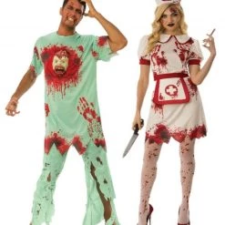 Rubie's Halloween Costumes Crazy Patient Bloody Nurse Hospital Mens Ladies Halloween Costume