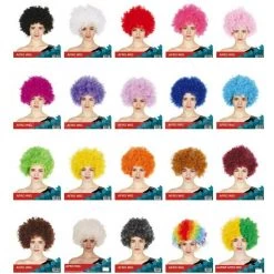 JD Party Fancy Dress Up Costume Party Afro Wig Curly Cosplay Funk Disco Halloween Clown