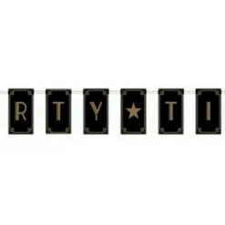 Balloon Agencies Glitz & Glam Party Time Square Pennant Banner Party Decorations Party Supplies