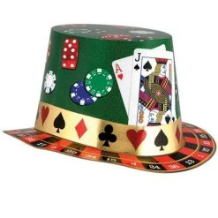 Balloon Agencies Casino Night Card Suit Cardoard Plastic Fabric Visor Hat