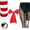 Unbranded Costume Accessories Dr Seuss Cat In The Hat Nose Bow Tie Top Hat Adults Mens Ladies Costume KIT