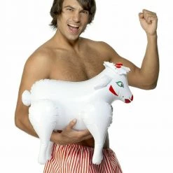 Smiffys Party Supplies Giant Inflatable Sheep Has Hole In The Rear & Squeaks Bucks Nighy Party Gag