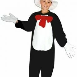 Unbranded Dr Seuss Cat In The Hat Kids Boys Girls Costume Jumpsuit Gloves Hat Tie