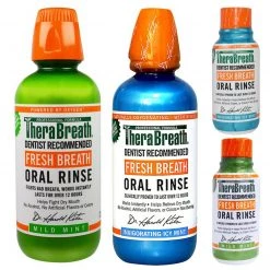 IHerb TheraBreath Fresh Breath Oral Rinse Mild Mint Icy Mint Mouth Wash For Bad Breath Health & Beauty