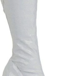 Morris Costumes Costume Accessories ChaCha Platform Zip Up Knee High Boots 60s Costume Shoes | Black Red White