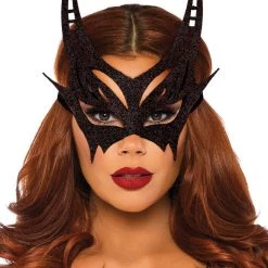 Morris Costume Accessories Glitter Black Mask Halloween Ladies Costume Accessory