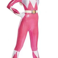 Morris Costumes Women's Sassy Pink Power Ranger Bodysuit Mighty Morphin Ladies Costume